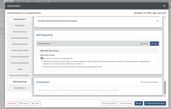 Fusion MIPS reporting